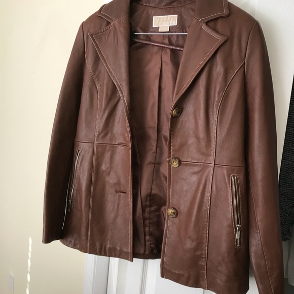 Michael Kors leather jacket - Picture 1 of 2
